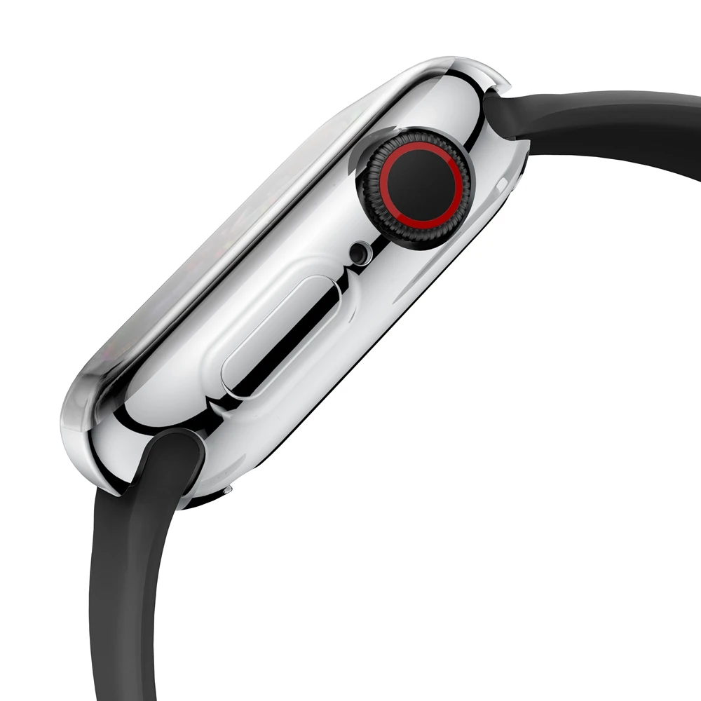 Прозрачный чехол для Apple Watch Series 3 2 1 38 мм 42 мм 360 полностью мягкий прозрачный ТПУ защитный чехол для iWatch 4 44 мм 40 мм