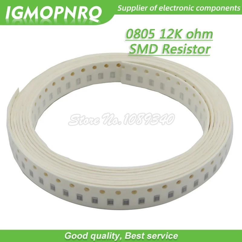 300pcs 0805 SMD Resistor 12K ohm Chip 1/8W ohms 0805-12K | Электронные компоненты и принадлежности