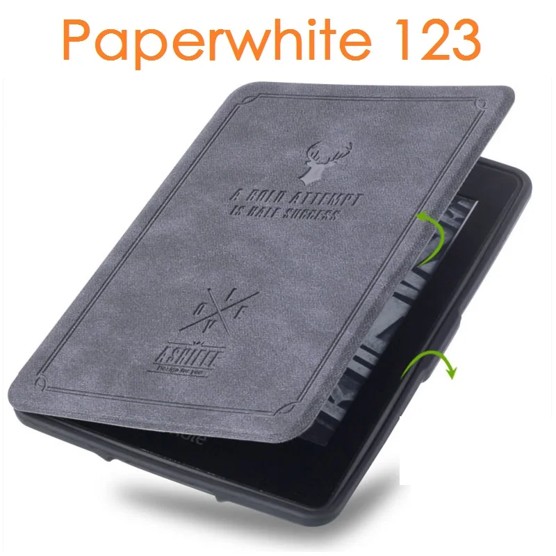 6'' Cartoon Slim Case for Amazon Kindle Paperwhite 123 Case Cartoon Flip Stand Smart Magnetic PU Cover for Paperwhite 1 2 3 Case (1)