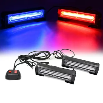 

12V Red Blue Amber Car COB LED Flash Emergency Strobe light Car Grille lamp Ultra Bright led warning Light Head