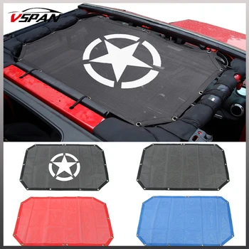 

High Quality Car Styling Sun Shade Mesh Sunshade Full Top Cover Anti UV Eclipse SunShade Mesh Cover for Jeep Wrangler JK 2/4door