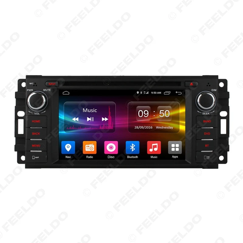 Excellent FEELDO Android 6.0 (64bit) 2G/32G/4G Car DVD GPS Radio For Dodge RAM-1500/2500/3500/Avenger/Caliber/Challenge/Dakota/Dura 1