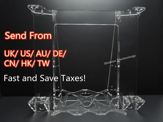 sintron reprap prusa mendel i3 3d printer laser cut transparent laser acrylic sheet