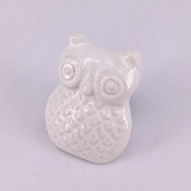 White Ceramic Owl Drawer Pull Cabinet Furniture Hardware White Ceramic Owl Drawer Pull Cabinet Furniture Hardware Handle Decorative Nursery Decor