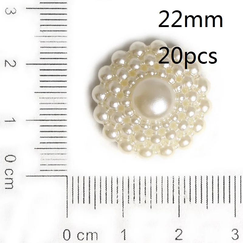 8-22 мм белый цвет пластик ABS цветок из искусственного жемчуга бусины плоские с оборота для DIY ремесло украшение для альбома