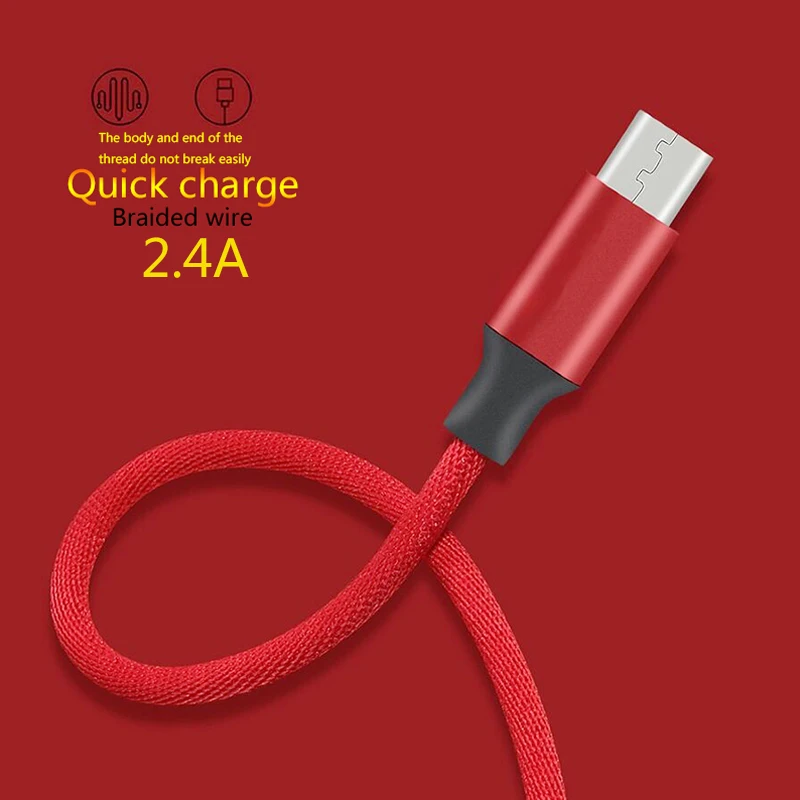 

Micro USB Cable 2.4A Nylon Fast Charge USB Data Cable for ipone Samsung Xiaomi LG Tablet Android huawei Phone USB Charging Cord