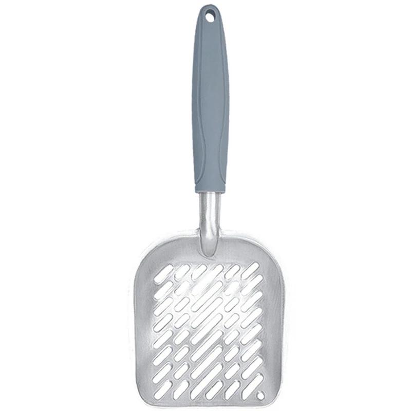 

Aluminum Alloy Cat Litter Scoop Kitty Dog Tray Poop Sieve Pets Cleaning Shovel