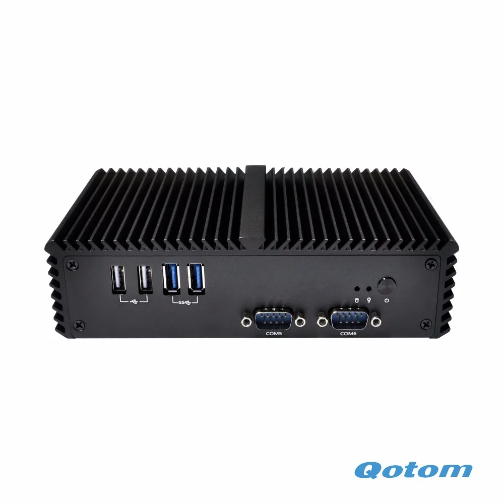 OEM 6 COM промышленный ПК безвентиляторный мини с процессором Celeron 3215U (1 70 ГГц Broadwell)