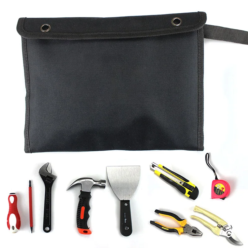 

9 Pcs Home Electric Repair Tools Kit Wire Pliers Spanner Tape Measure Claw Hammer with Storage Bag _WK
