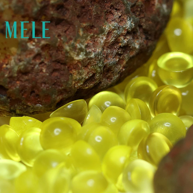 Натуральный Золотой Желтый prehnite камень 5x5 мм 0.65ct свободный DIY Камень