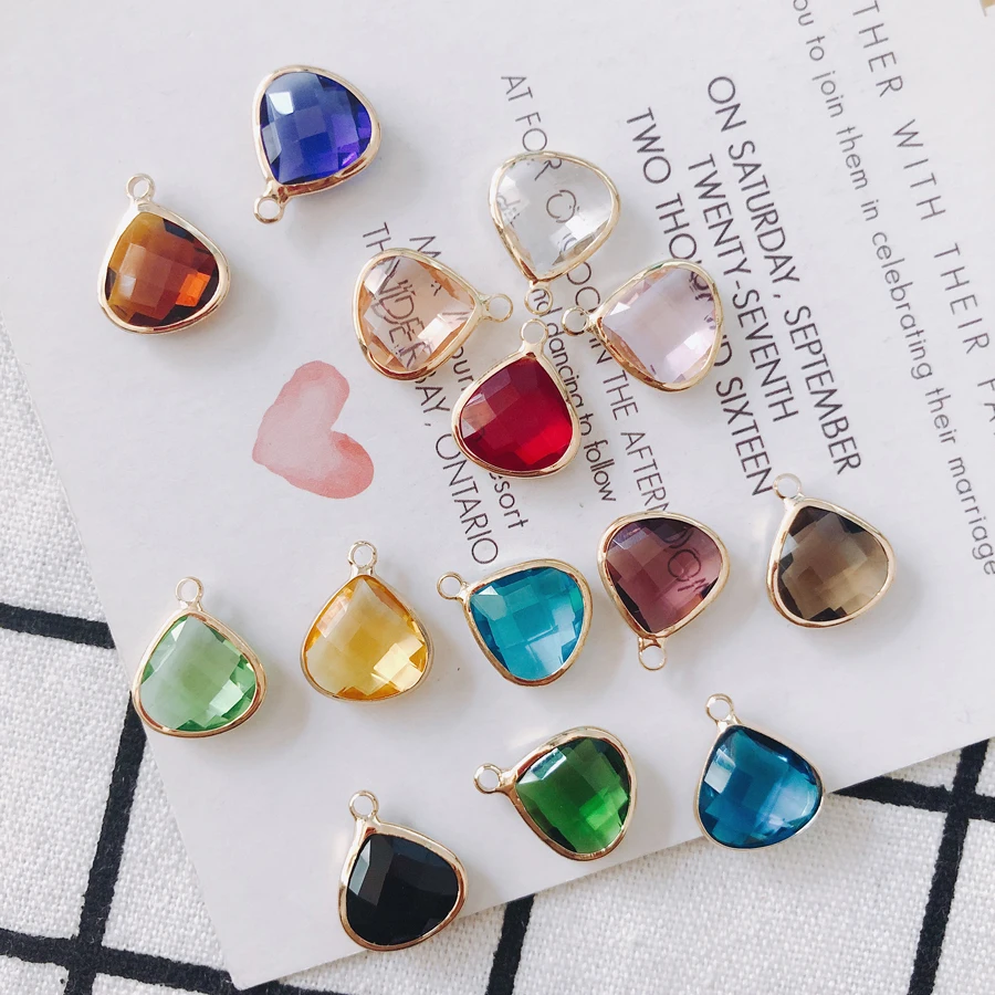 

4 pieces / lotglassWaterdropshape tasseljewelry finding sconnectors for jewelry jewelry making suppliesOther