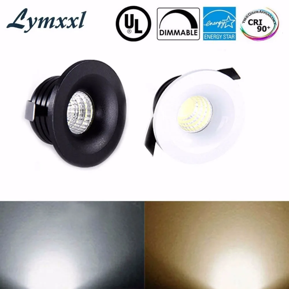 

Black/White Shell LED Dimmable 3W Mini COB Ceiling Light led cabinet light Spotlight lamp warm/cool/nature led down light