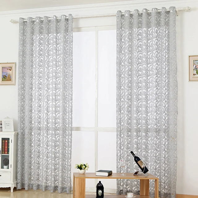 Grey Luxury European Tulle Bedroom Curtains Window Pink Sheer Grey Luxury European Tulle Bedroom Curtains Window Pink Sheer For Living Room Pteris