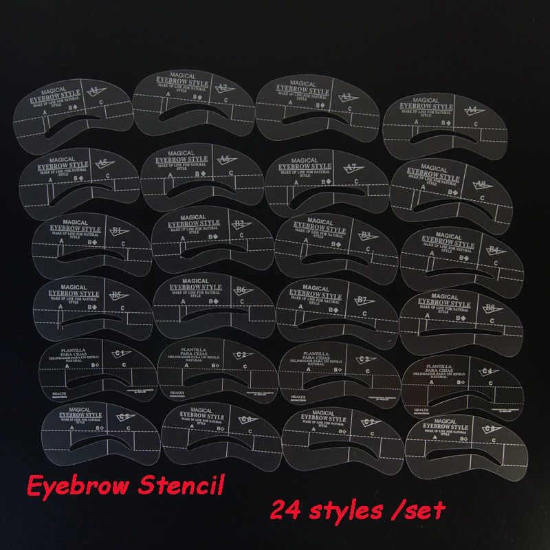 

Eyeliner stencil human hair Eyebrow Stencil Mold guide shaper template permanent make up eye brow shaping kit perfect eyebrows