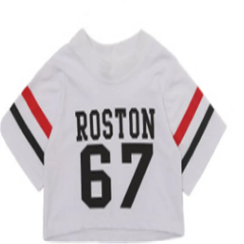 Children Girls Crop White top shorts Street Dance Costume Hip Hop Jazz Dance Clothing Set Stage Performance Dancewear 4-18 years (2)