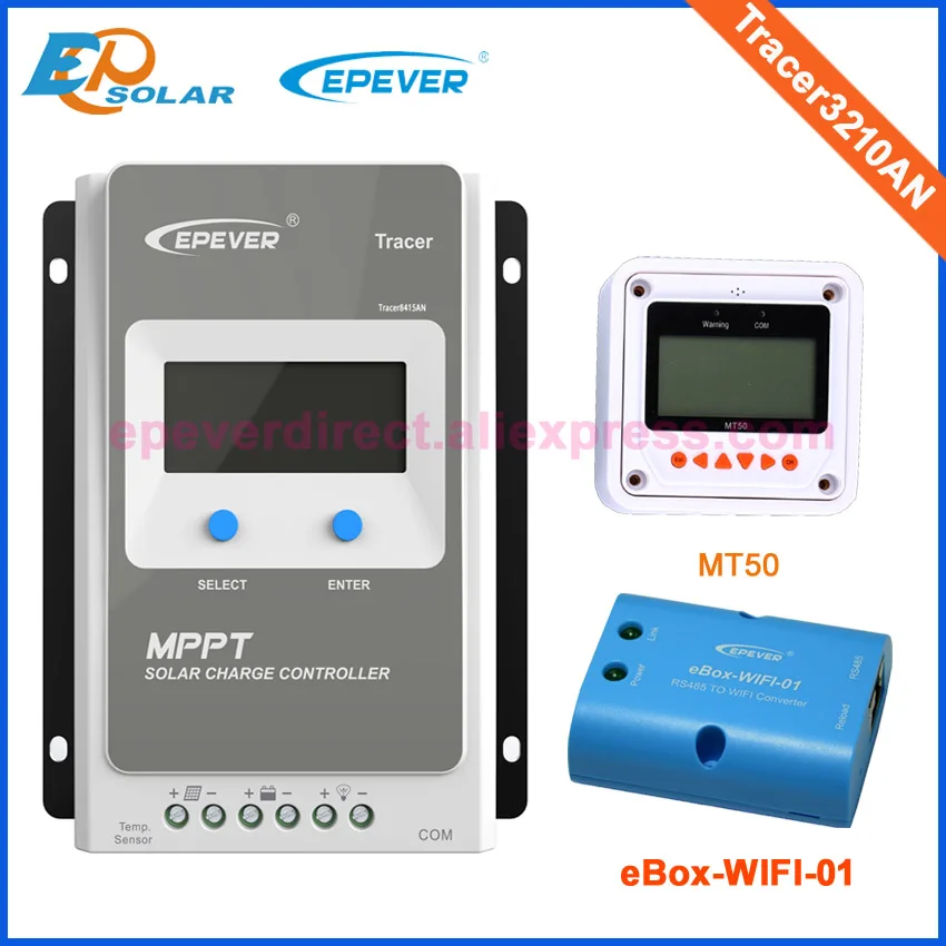 30A Tracer3210AN wifi box Phone APP MT50 lcd display solar regualtor power bank charger MPPT EPEVER EPsolar 30amps 24V charger