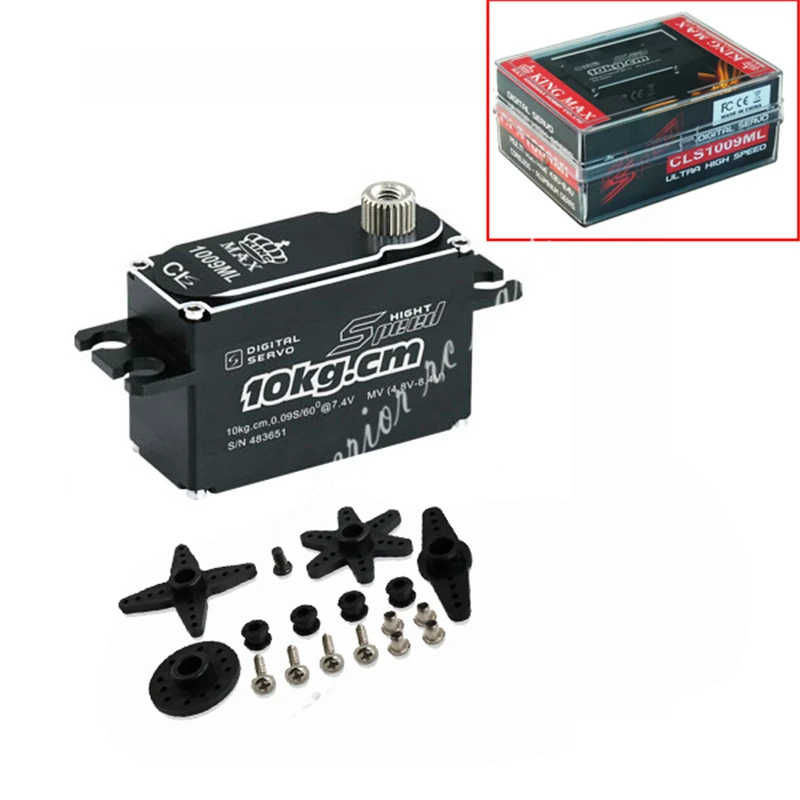 

Kingmax CLS1009ML 31g 10kg.cm MINI Coreless High Speed Digital Servo with Full CNC Aluminum Case for RC Models