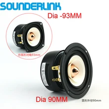 2PCS/LOT Sounderlink 3'' Full Range frequency Speaker 3 inch 90MM unit with aluminum bullet head kapton Cone