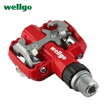 Bicycle Pedal Aluminum/Alloy wellgo vega mountain bike road bike ride shoes aluminum alloy auto lock foot pedal lock wm001