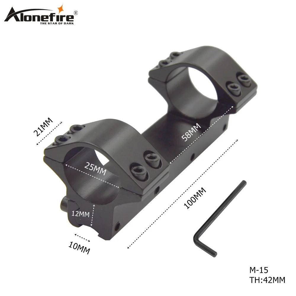 

AloneFire M-14 25.4mm 1" Diameter See-Through Double Scope Rings of 10mm Mount Weaver Rail gun scope mounts