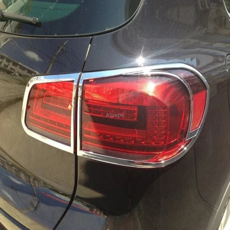 For Volkswagen VW Tiguan 2010-2013 ABS Chrome Rear Taillight Sticker Tail Light Lamp Cover Trim Car Accessories