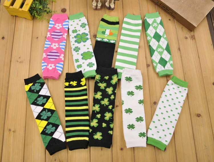 Fedex Free Ship 2016 ST Patricks Day Leg Warmers Argyle Clover Leg