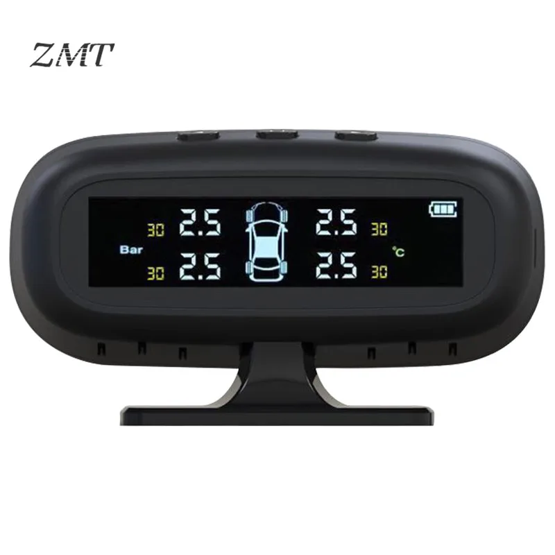 Черный Автомобильный детектор давления безопасности скрытый TPMS автомобильный Радио на солнечных батарейках монитор давления в шинах цветной экран система сигнализации в шинах B68