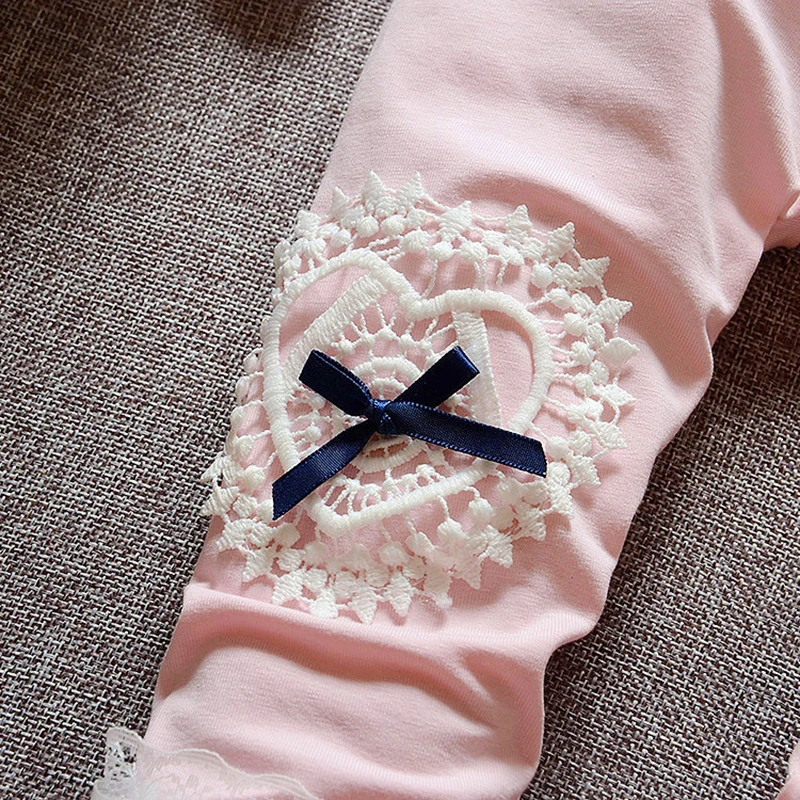 Fashion Girls Pants Bow Lace Trousers Cotton Print Outwear High Quality Baby Legging New Girl Outfit Baby Clothing Free Shipping (5)