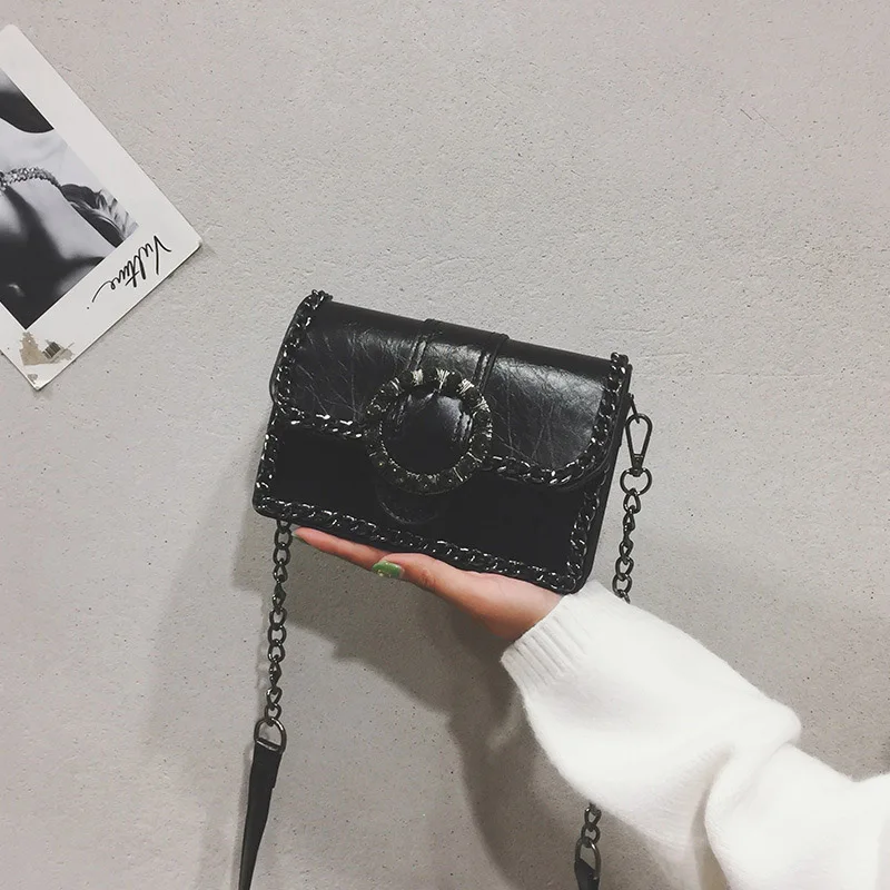 2018 Women Fashion Chain Flap Shoulder Bag Autumn Hot Female INS Popular Handbag Ladies Mini Vacation Crossbody PU BolsaSS3457 (2)