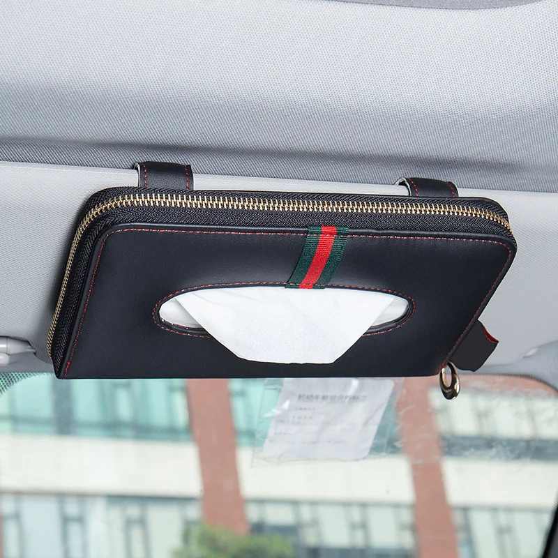

21*13*2 Cm Car Tissue Box Sun Visor Type Hanging Save Space Convenient Can Hold about 100 Pcs Paper Towel colors