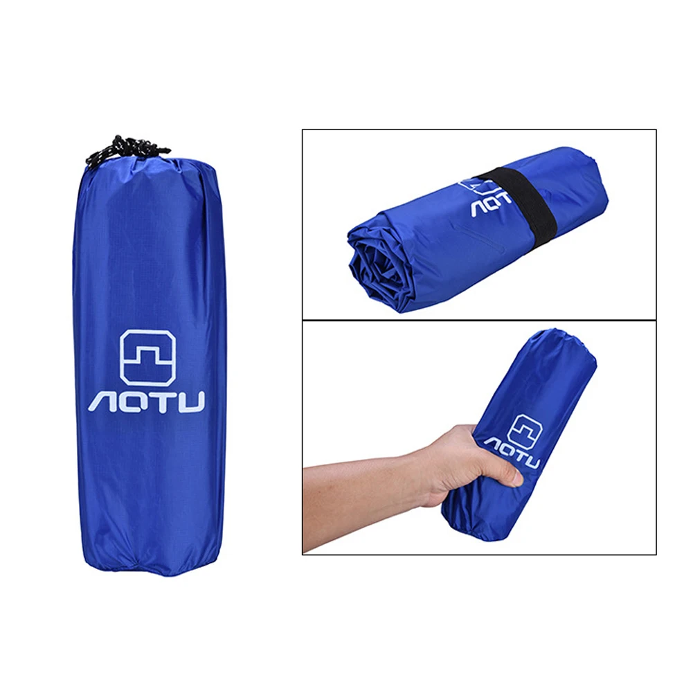 المحمولة للطي نفخ التخييم حصيرة في الهواء الطلق رطوبة وسادة الشاطئ المشي النايلون رشاقته خفيفة السفر النوم