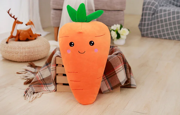 55cm Creative Simulation Plant Plush Toy Stuffed plant Carrot Stuffed With Down Cotton Super Soft Pillow Lovely Gift For Girl