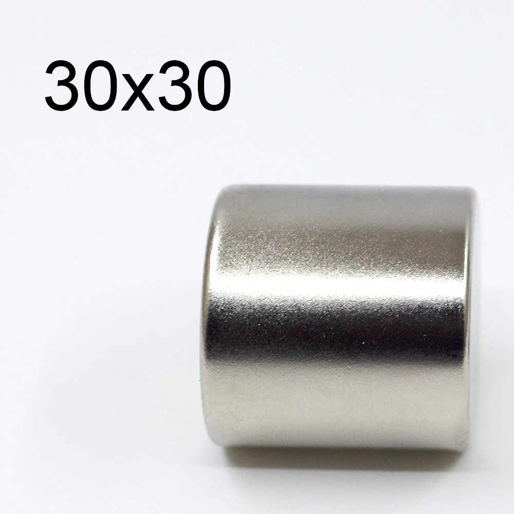

1/2/6 Pcs 30x30 Neodymium Magnet 30mm x 30mm N35 NdFeB Round Super Powerful Strong Permanent Magnetic imanes Disc 30x30