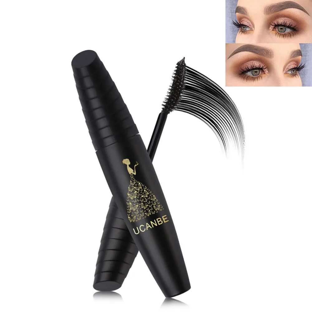 Black Eyelashes Mascara Makeup 3D Fiber Lengthening Curling Eyes Lashes