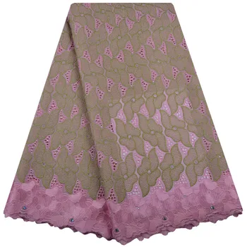 

High Quality Pink Swiss Voile Lace 2019 African Swiss Lace Fabric African Swiss 100% Cotton Voile Lace Fabric For Clothes 1383