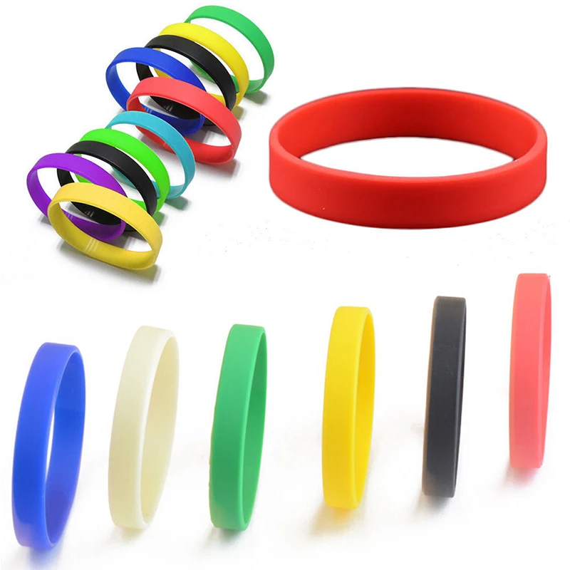 Silicone Rubber Wristband bangle bracelet Flexible Wrist Band Cuff Bracelet Sports Casual Bangle For Women Men браслет