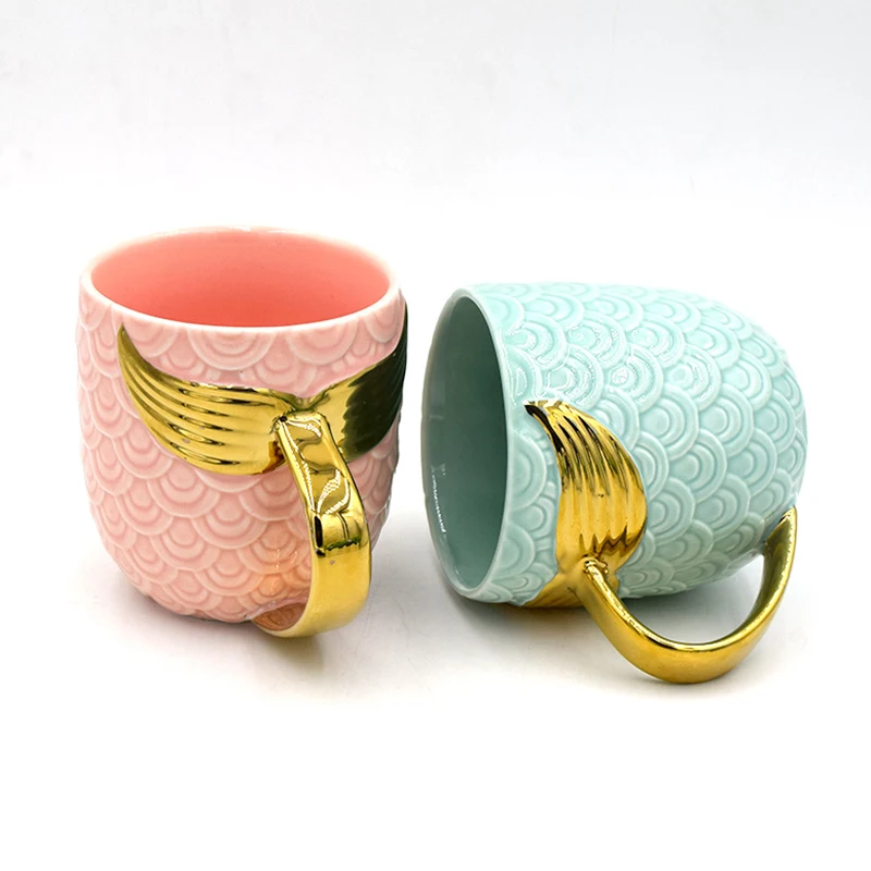 UPORS-Creative-420ml-Mermaid-Mug-Pearl-Glaze-Gold-Ceramic-Coffee-Mug-with-Mermaid-Tail-Handle-Ceramic