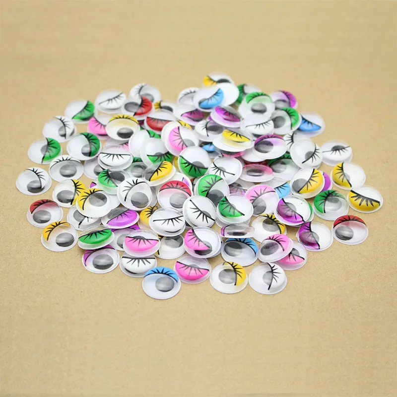 100 шт/партия 6,7, 8 мм игрушечная одежда круглый с изображением глаз и ресниц куклы части пластиковые Wobbly Googly Eye DIY скрапбукинги ремесла LX623