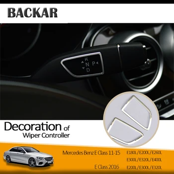 

Backar 2pcs Auto Car Styling Stickers For Mercedes Benz W213 E Class Interior Wiper Control Switch Panel Frame Rings Accessories