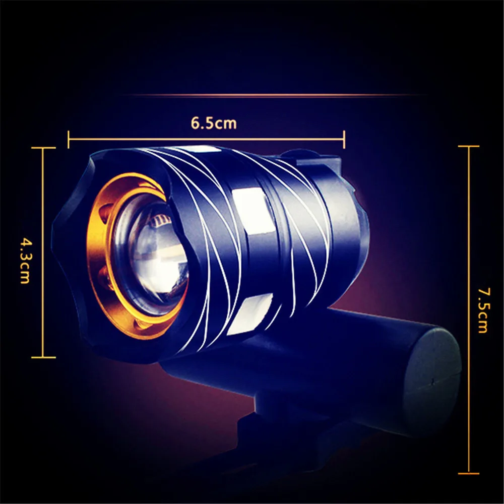 Zoom Водонепроницаемый T6 светодиодный велосипедный светильник, Передний фонарь для велосипеда, головной светильник с USB, перезаряжаемый велосипедный светильник с 3 режимами, Прямая поставка