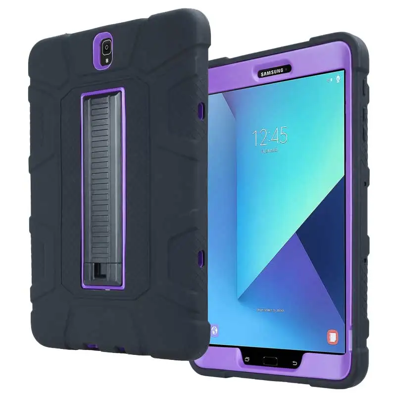 

Kids Safe Silicon Shockproof Back Case for Samsung Galaxy Tab S3 9.7 Kickstand Protective Shell Back Cover for Samsung T820 T825