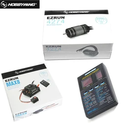 Hobbywing enchufe EzRun Max8 v3 impermeable sin escobillas ESC T/TRX, Motor de 4274 2200KV, tarjeta de programación LED para coche y camión teledirigido 1/8