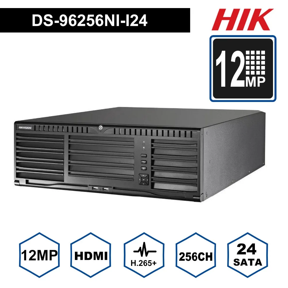 

Hik Super 4K 256CH NVR DS-96256NI-I24 256 Channel NVR with 24 SATA Interface 2 HDMI Output Up to 12 Megapixels Recording