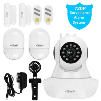 

MYGUARD GSM Wireless Home Security Alarm System PIR Sensor door contact remote control all camera surveillance home system Kits