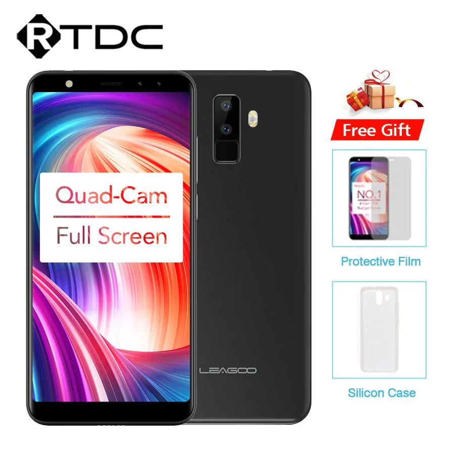 Leagoo M9 5 &quot18:9 полный Экран четыре камеры Android 7 0 MT6580A 4 ядра 2 Гб Оперативная память 16