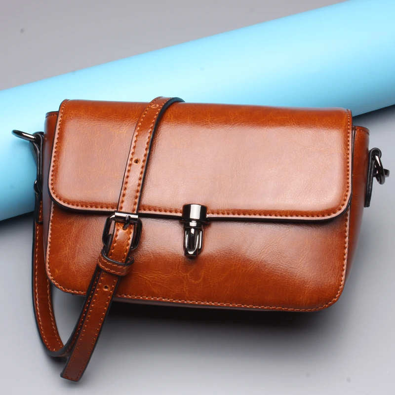 100% Genuine Leather Mini leather bag crossbody bag Simple Fashion Cowskin women messenger bags ...