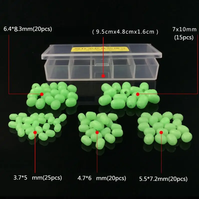 100 шт./лот овальные мягкие светящиеся бусины для рыбалки морские рыболовные приманки Плавающий поплавок снасти с центром holefor леска