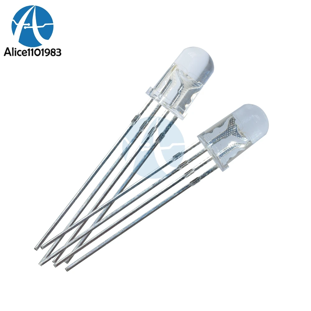 50 шт. разноцветные светодиодные диоды 5 мм 4 контакта|diode red|rgb led diodeled diode |