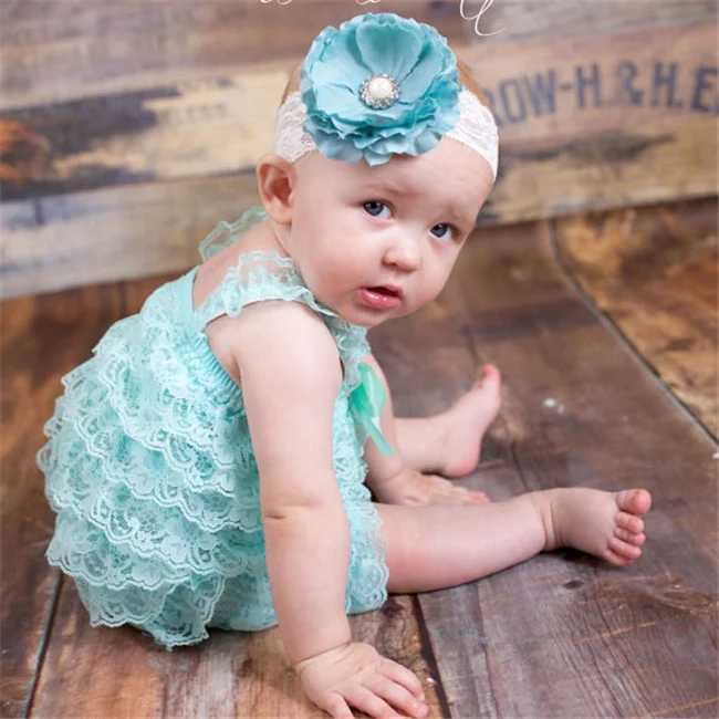 Cute Infant Baby Girls Romper Baby Girls Lace Ruffled Romper Bebe Toddler Infant Jumpsuit Cake Smash Outfit Baby 1st Birthday Outfit Photo Props Baby Jumpsuit Baby Jumpsuit Cotton  Baby Rompers