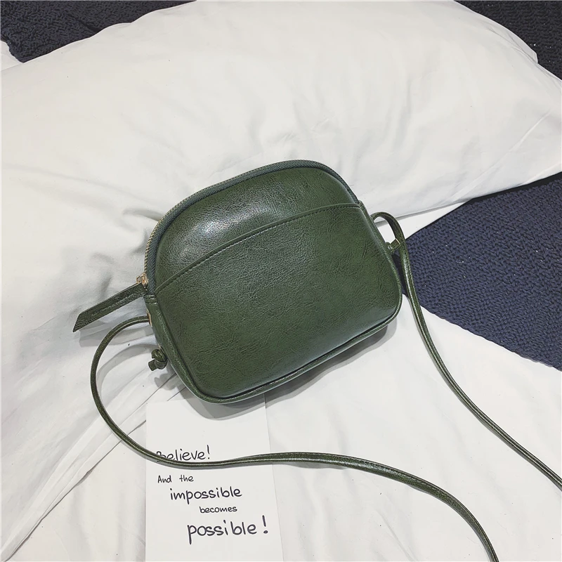 2018 Hot Small Shell Crossbody Bags for Women New Simple Casual Mini Brown Messenger Bag for Girls Flap PU Leather Shoulder BagsIMG_4600